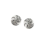 Pinwheel Stud Earrings Taxco Sterling Silver