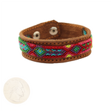 Raíces - Knitted Bracelet - Multicolored - Leather - 9 x 3.25 In