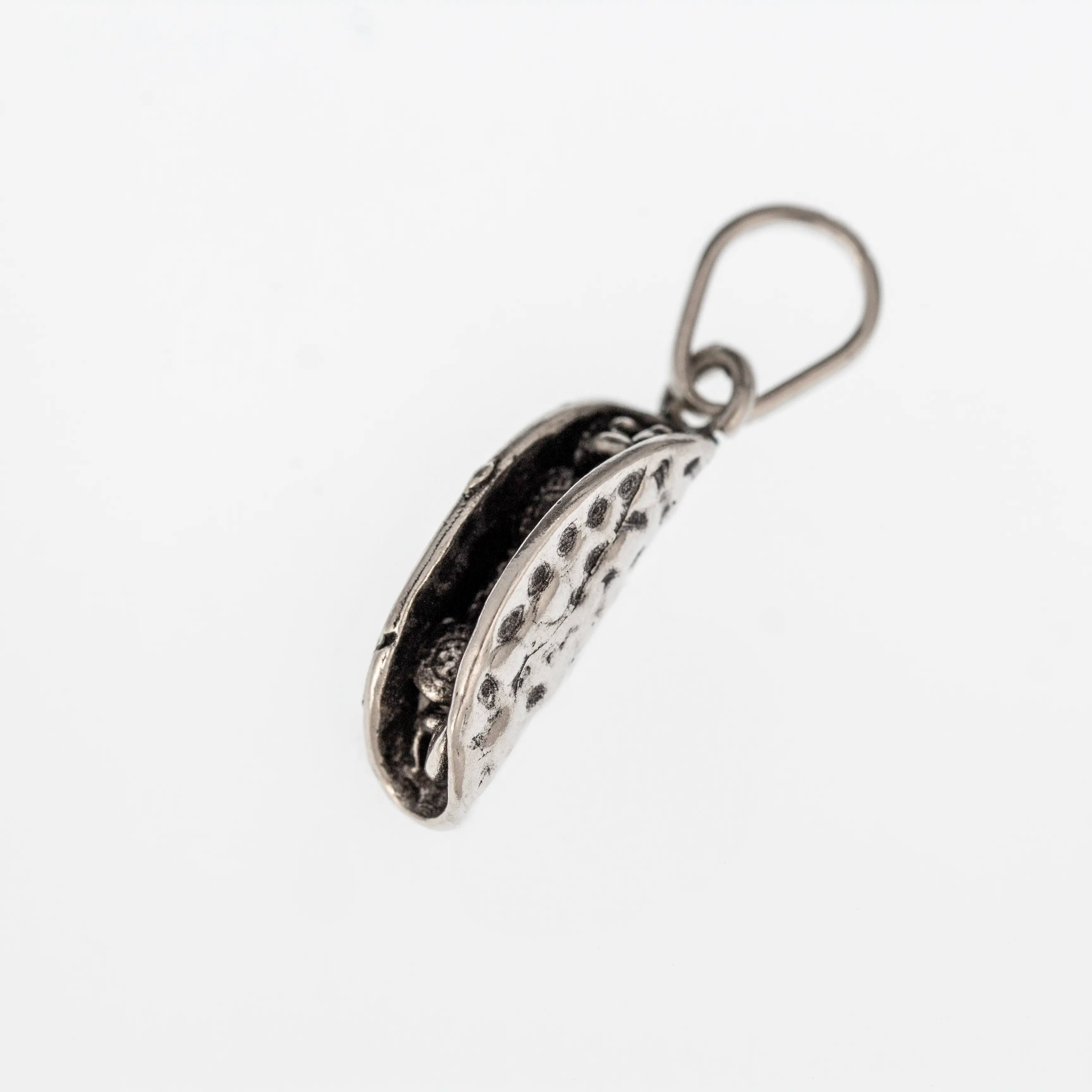Taco Charm Sterling Silver