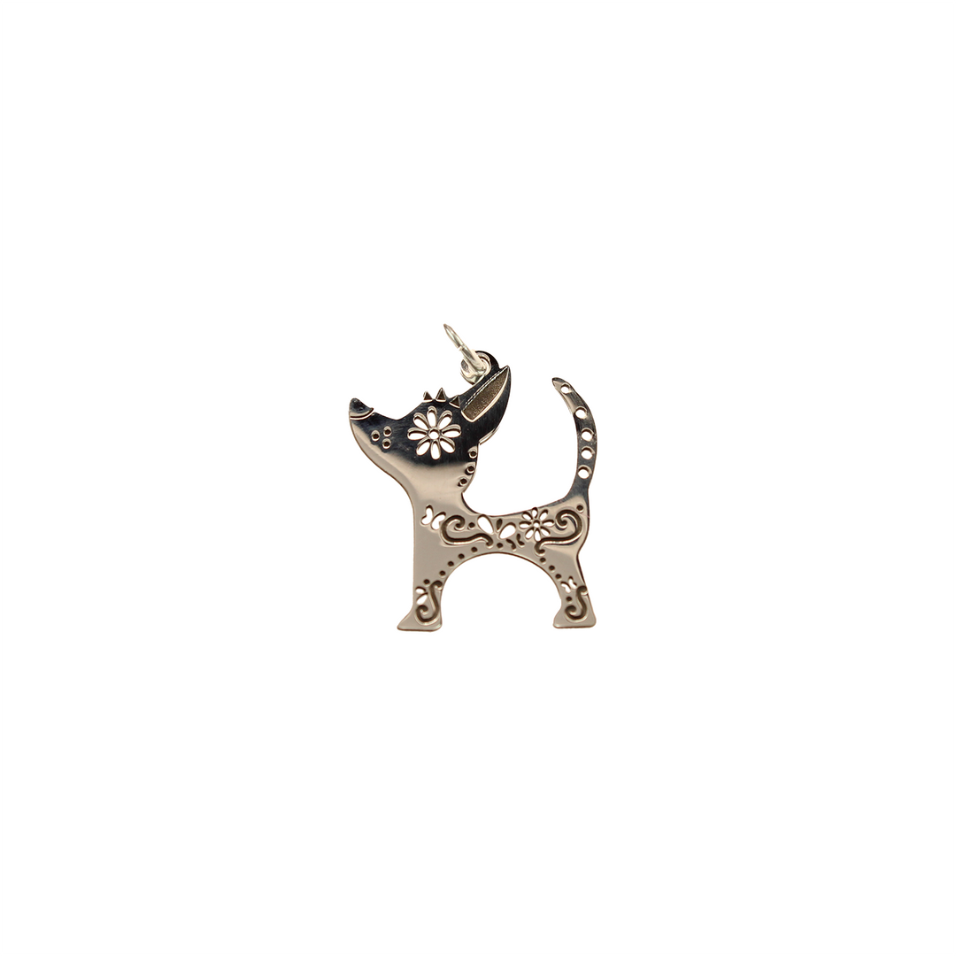 Xolo - Sterling Silver - Dog Papel Picado Pendant