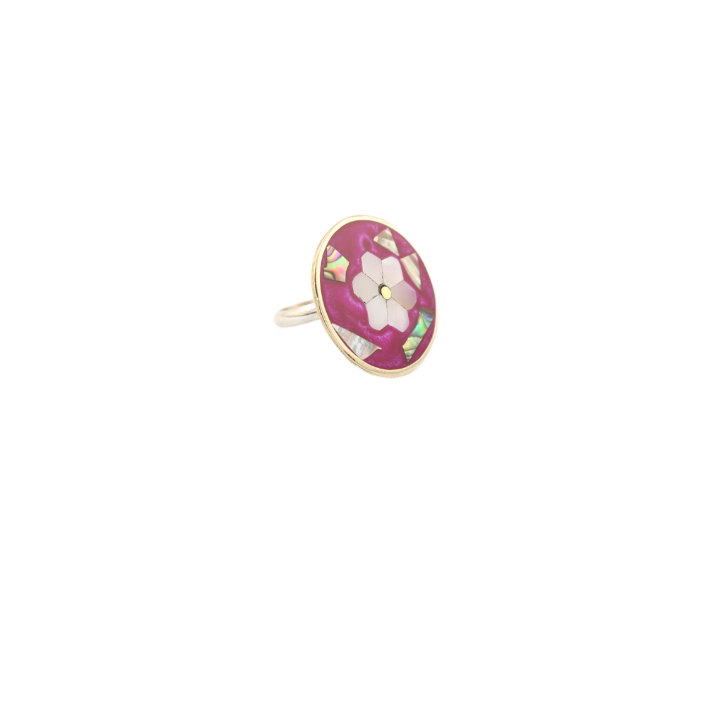 Ocean_sWhisper-AbaloneMotherofPearlRing-RoundFlower-Purple-1.25In.x1.25In.-Adjustable